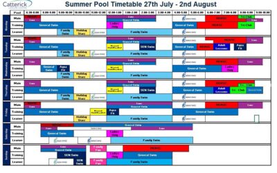 Summer Pool Timetable update