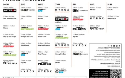 New Studio Timetable